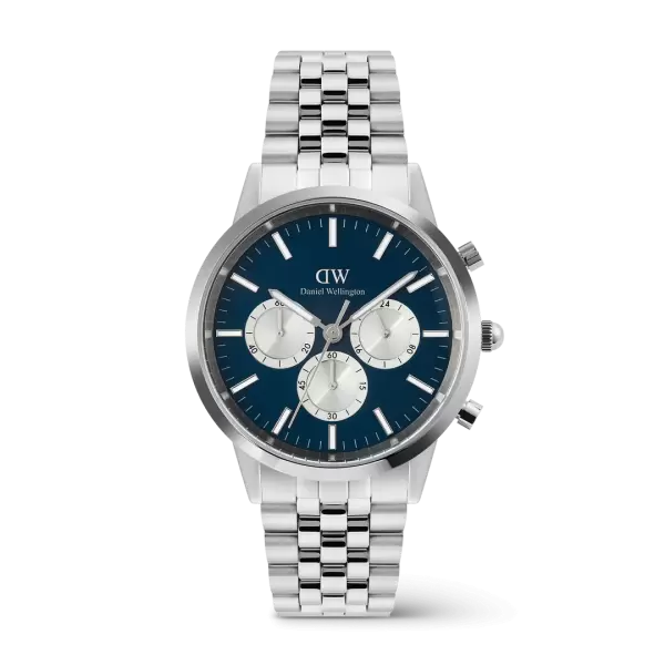 Đồng hồ Iconic Chronograph Arch 5-Link Arctic Panda - Bạc